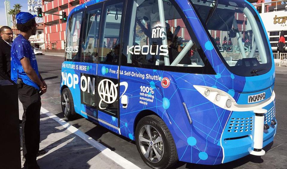 self driving bus las vegas