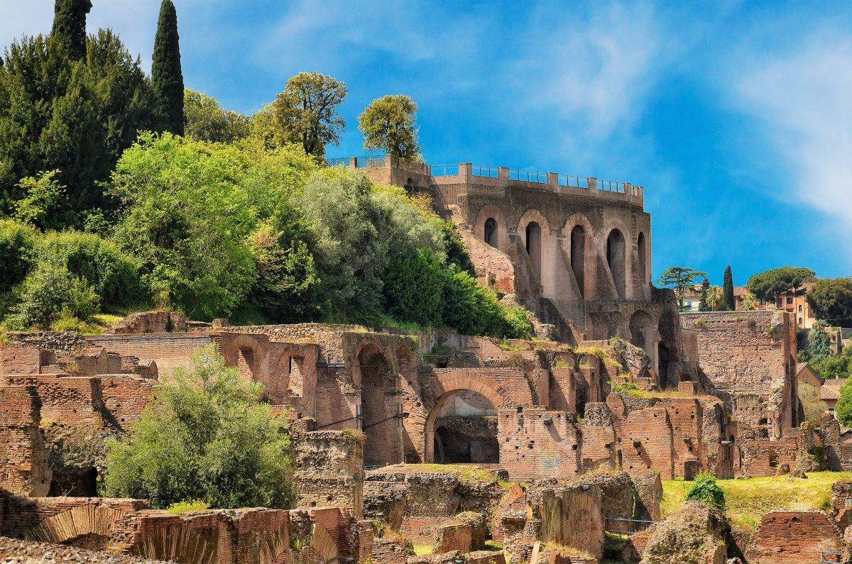 Remains Ruined Palatine Hills Rome