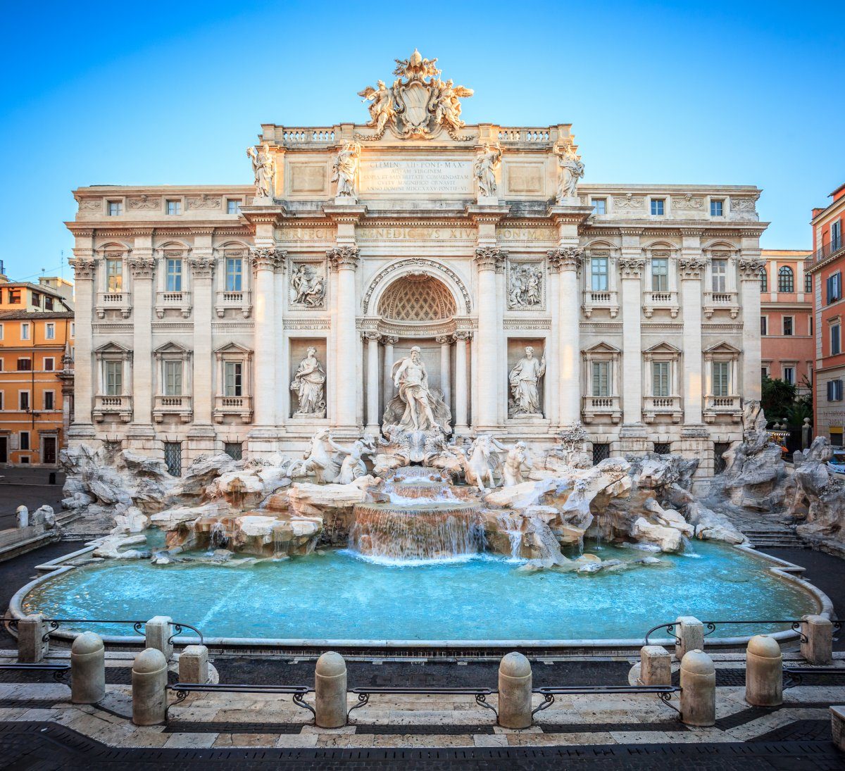 Trevi Fountain Sunrise Rome Italy Rome