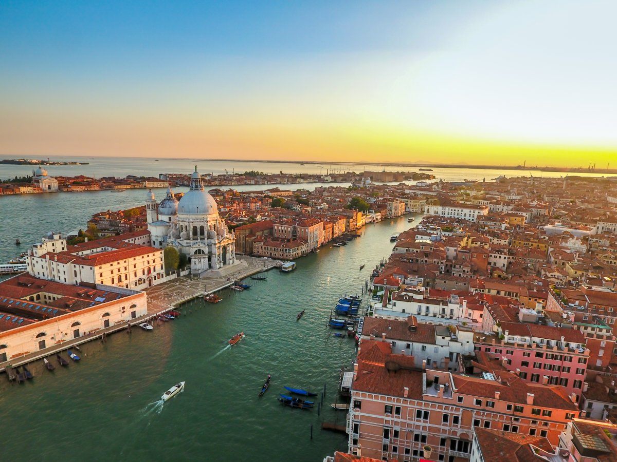 Venice Landmark Aerial View Piazza San