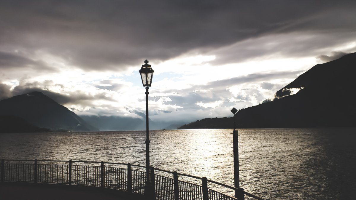 Cloudy Sunset On Lake Como Italy