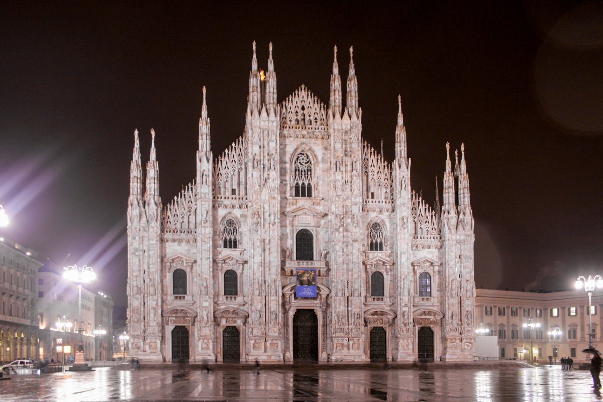 Milan Cathedral By Night