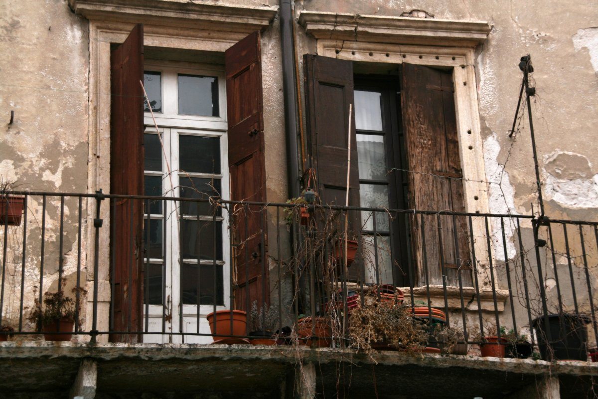 Old House Balcony Verona Italy