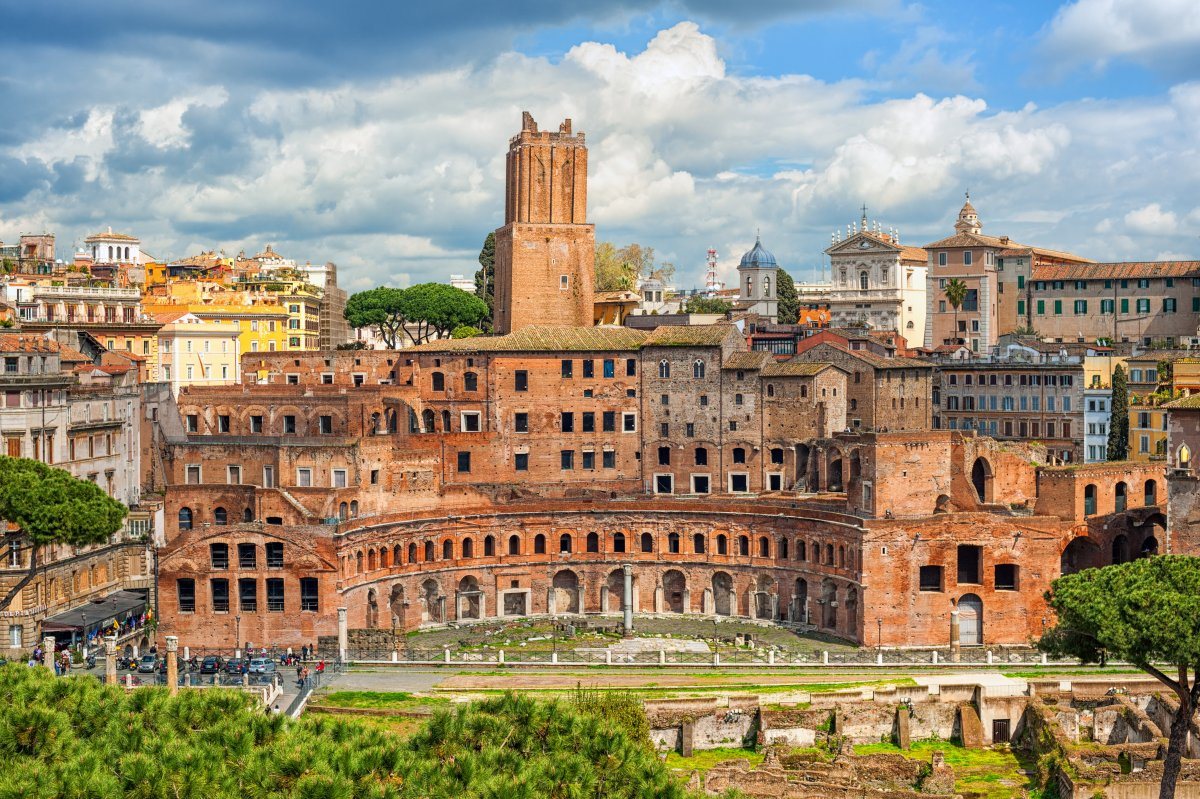 Ruins Trajans Forum Rome Italy