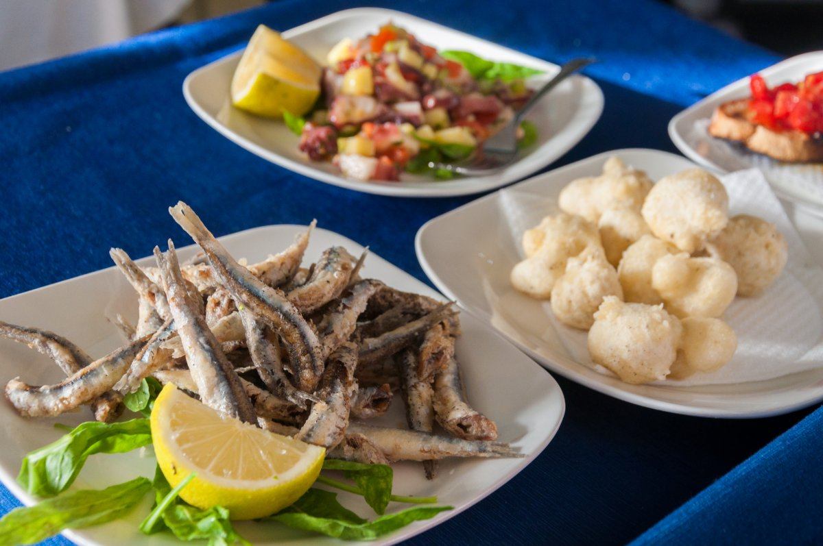 Sea Food Based Starters On Amalfi