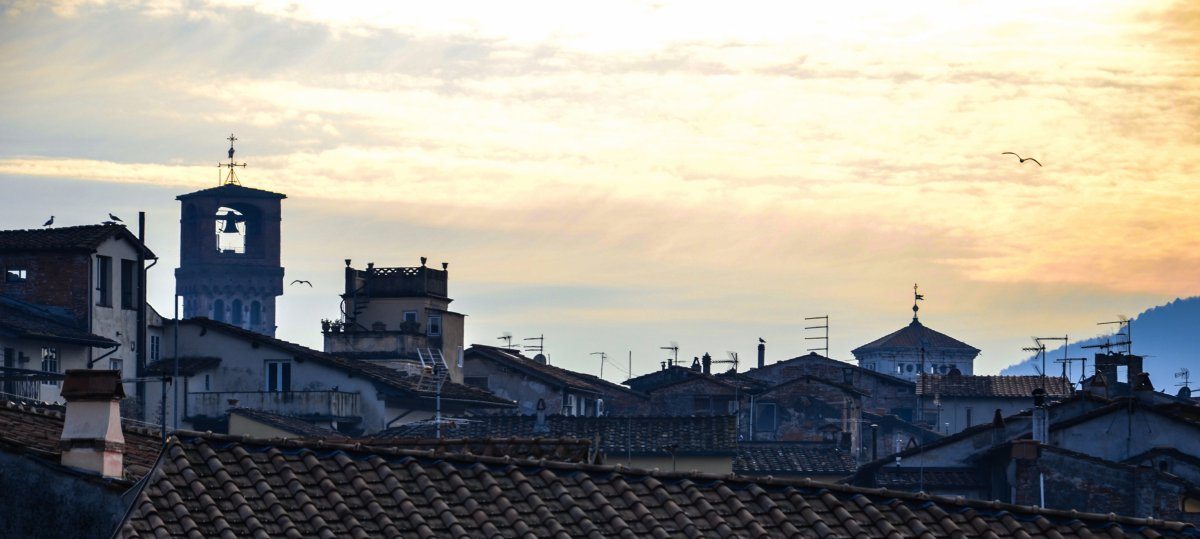 Skyline Lucca Tuscany Sunset