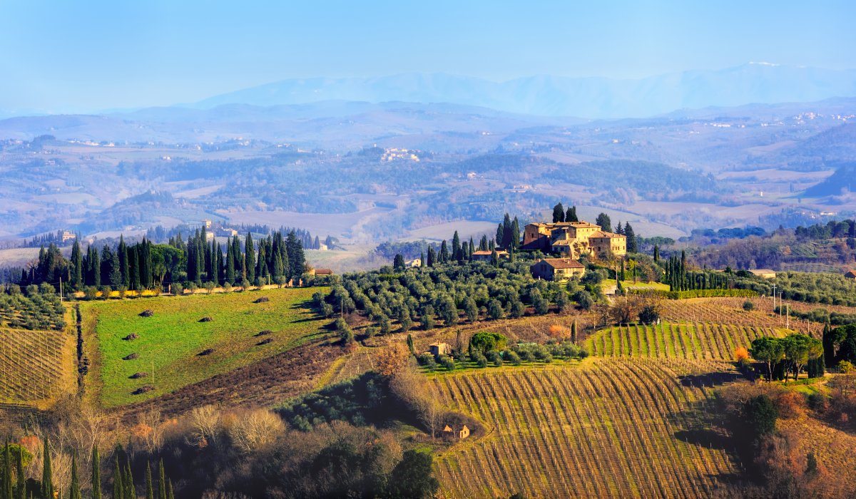 Tuscany Italy Januar 04 Scenic Landscape