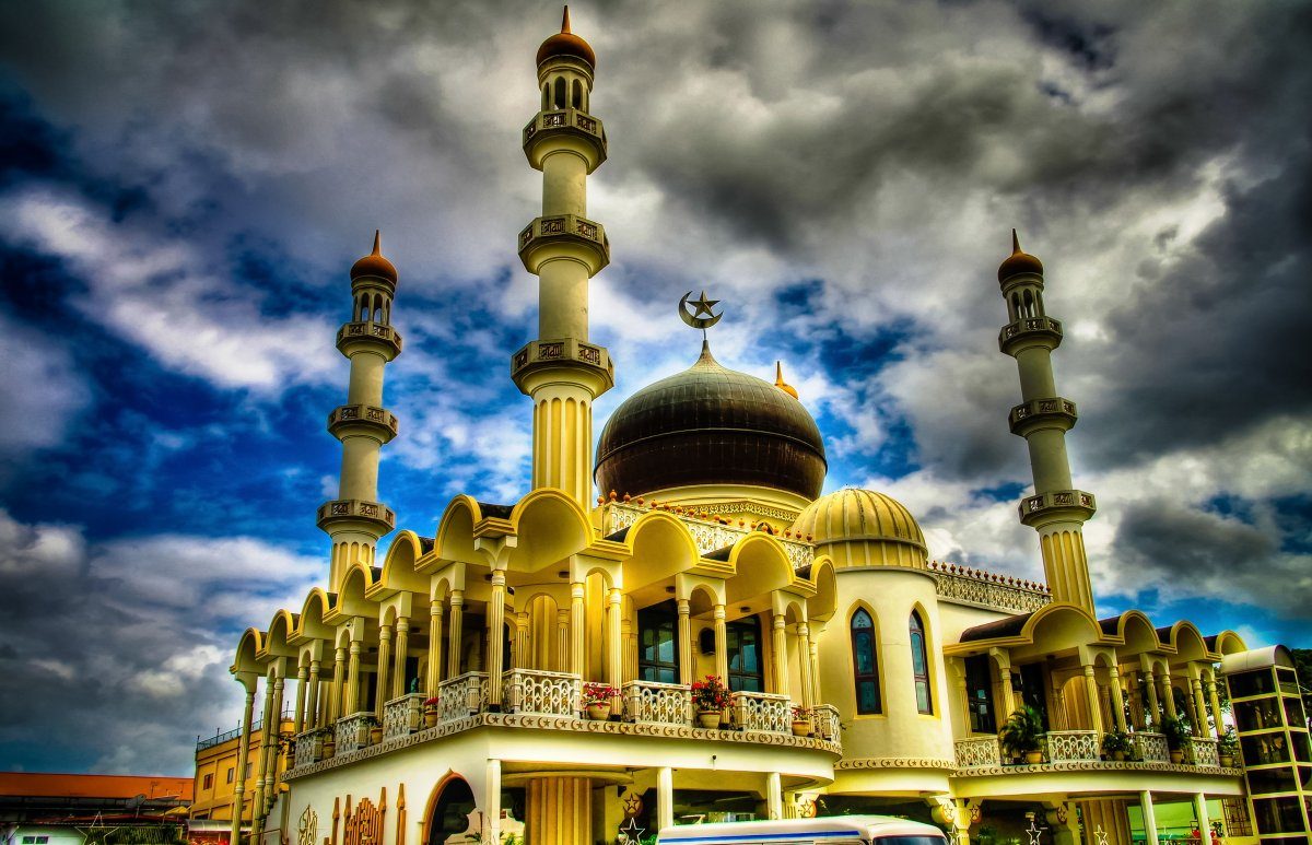 Exterior View Keizerstraat Mosque Paramaribo Suriname