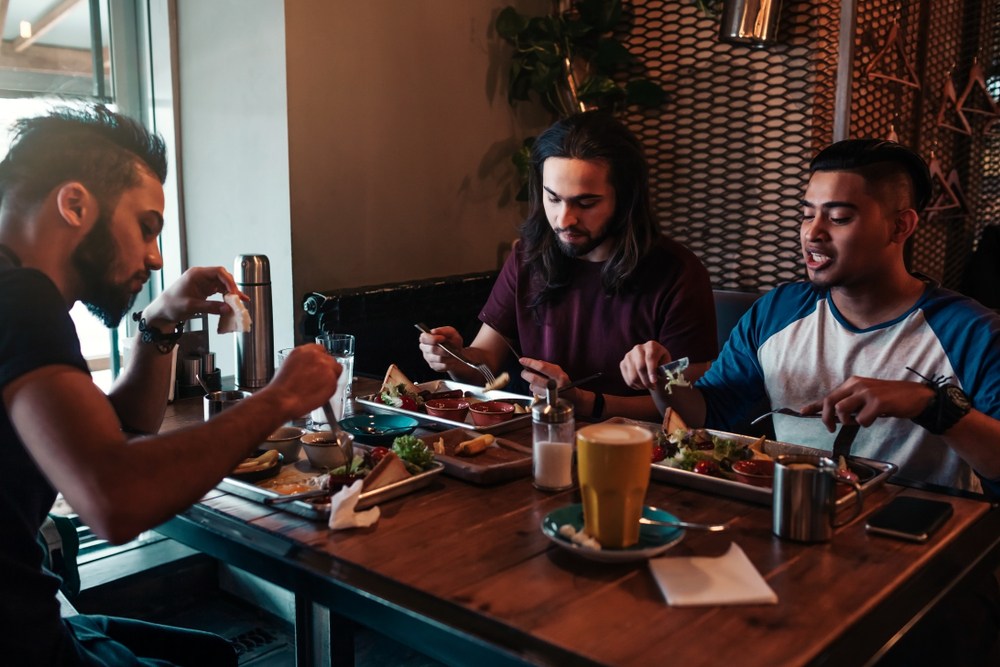 eating with friends