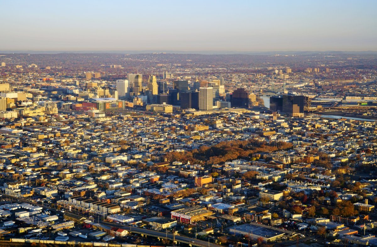Aerial view of the city of Newark, New Jersey