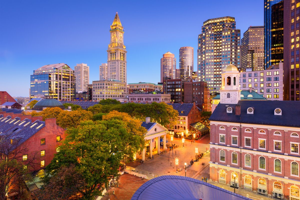 Boston, Massachusetts, USA downtown cityscape