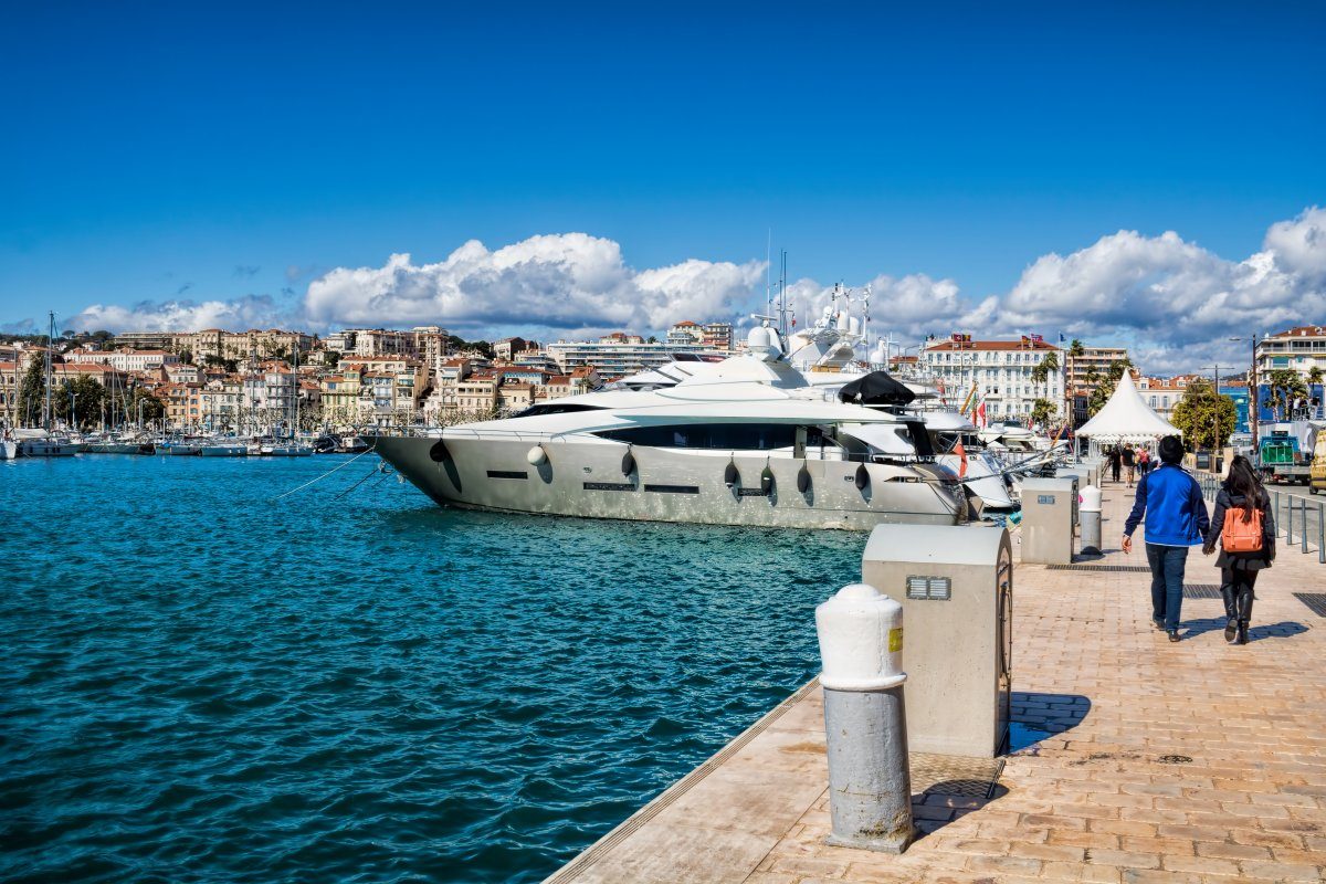 Cannes, yacht harbor, France