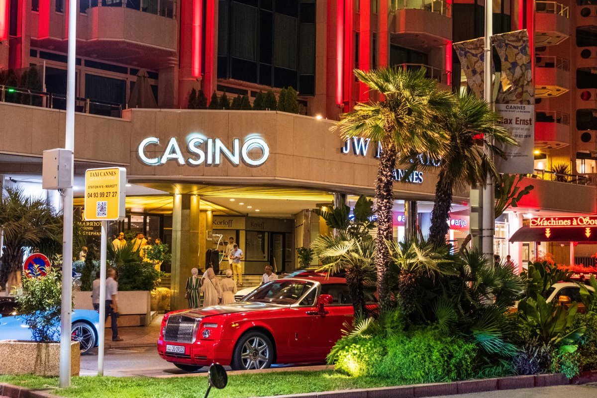 Open casinos at night, Cannes, France