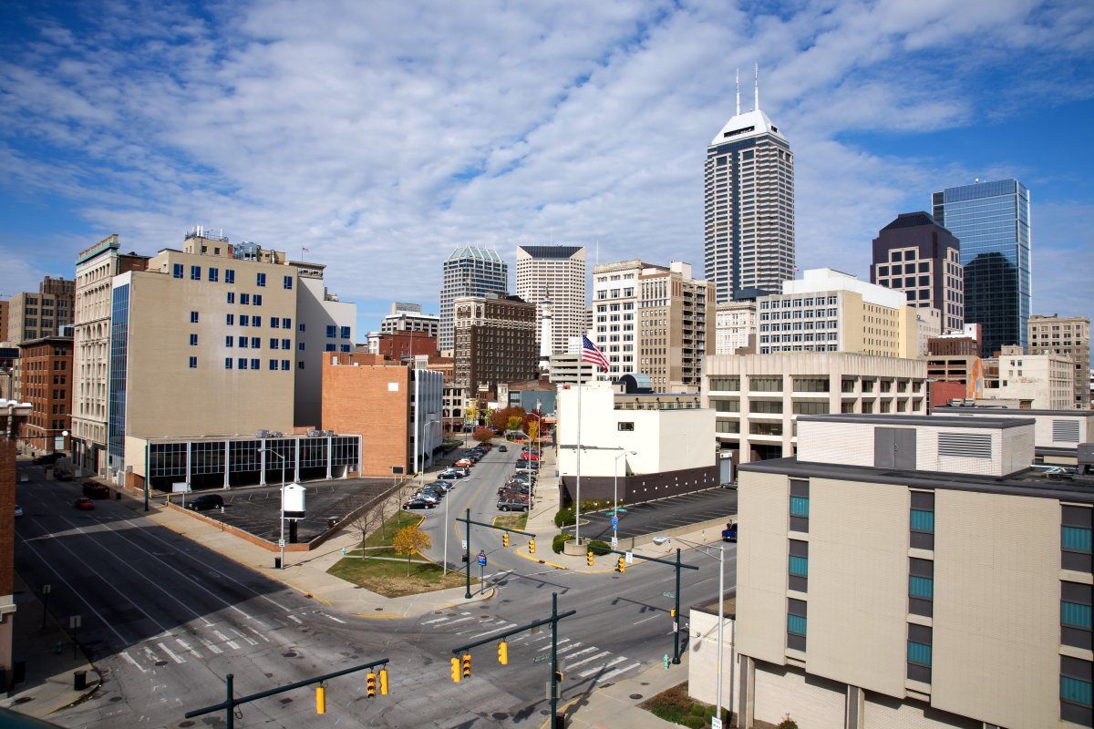Skyline of the downtown area of Indianapolis Indiana