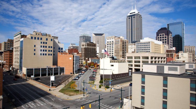 Skyline of the downtown area of Indianapolis Indiana