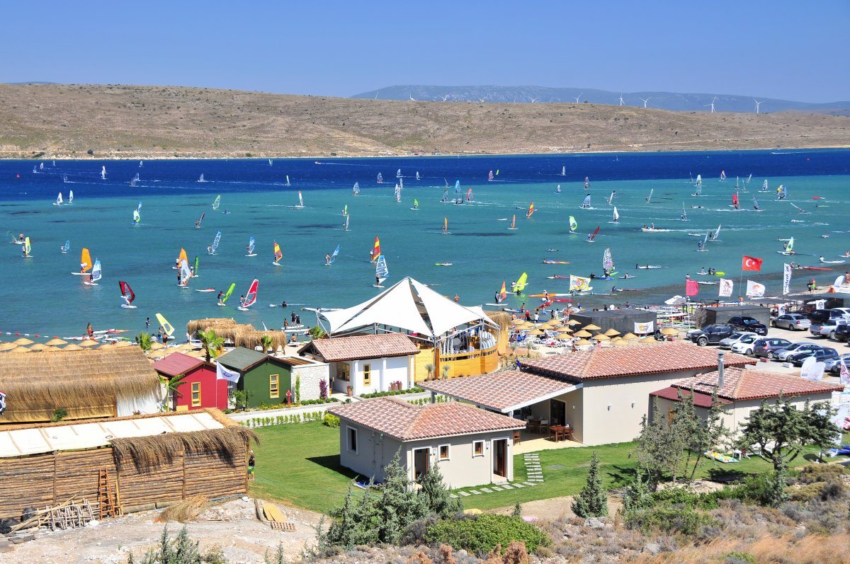Windsurfing in Alacati, Cesme, Turkey