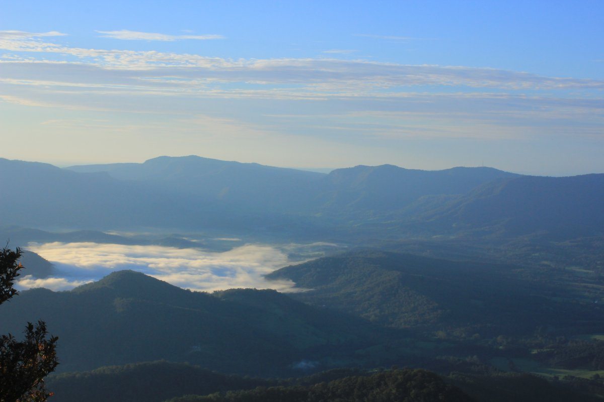 View from Mount Warning on Australian Gold Coast at Sunrise