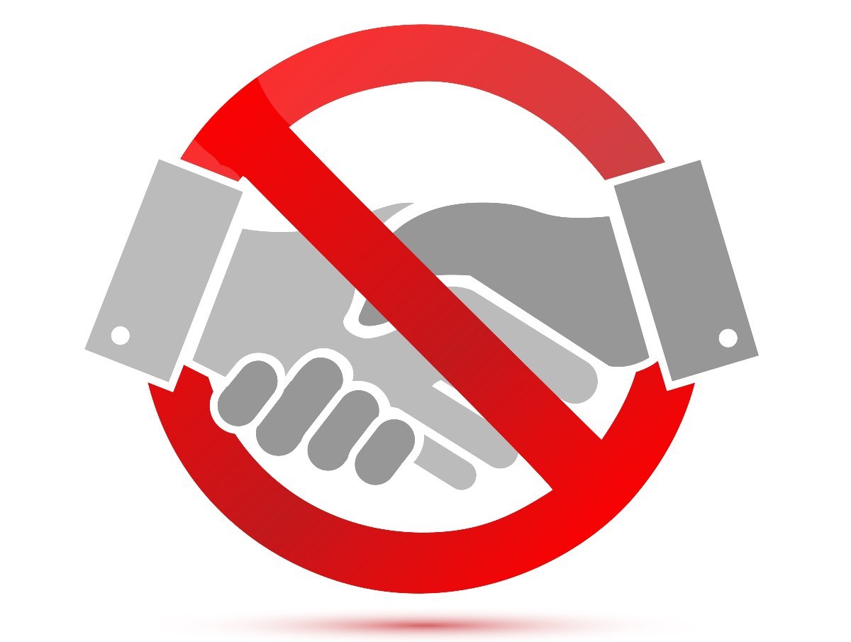 no handshake illustration